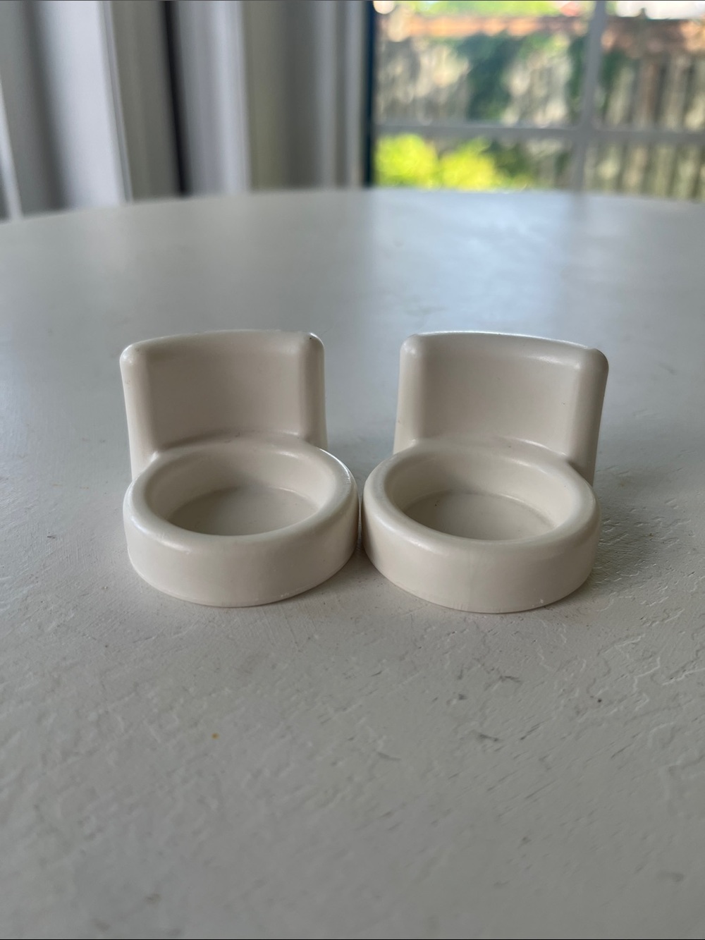 3/$10 💚 Little People White Chairs Vintage 1996